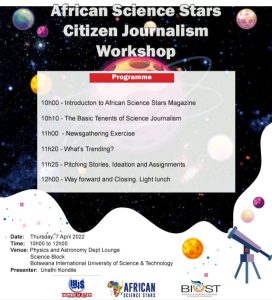 African Science Stars Citizen Journalism Workshop